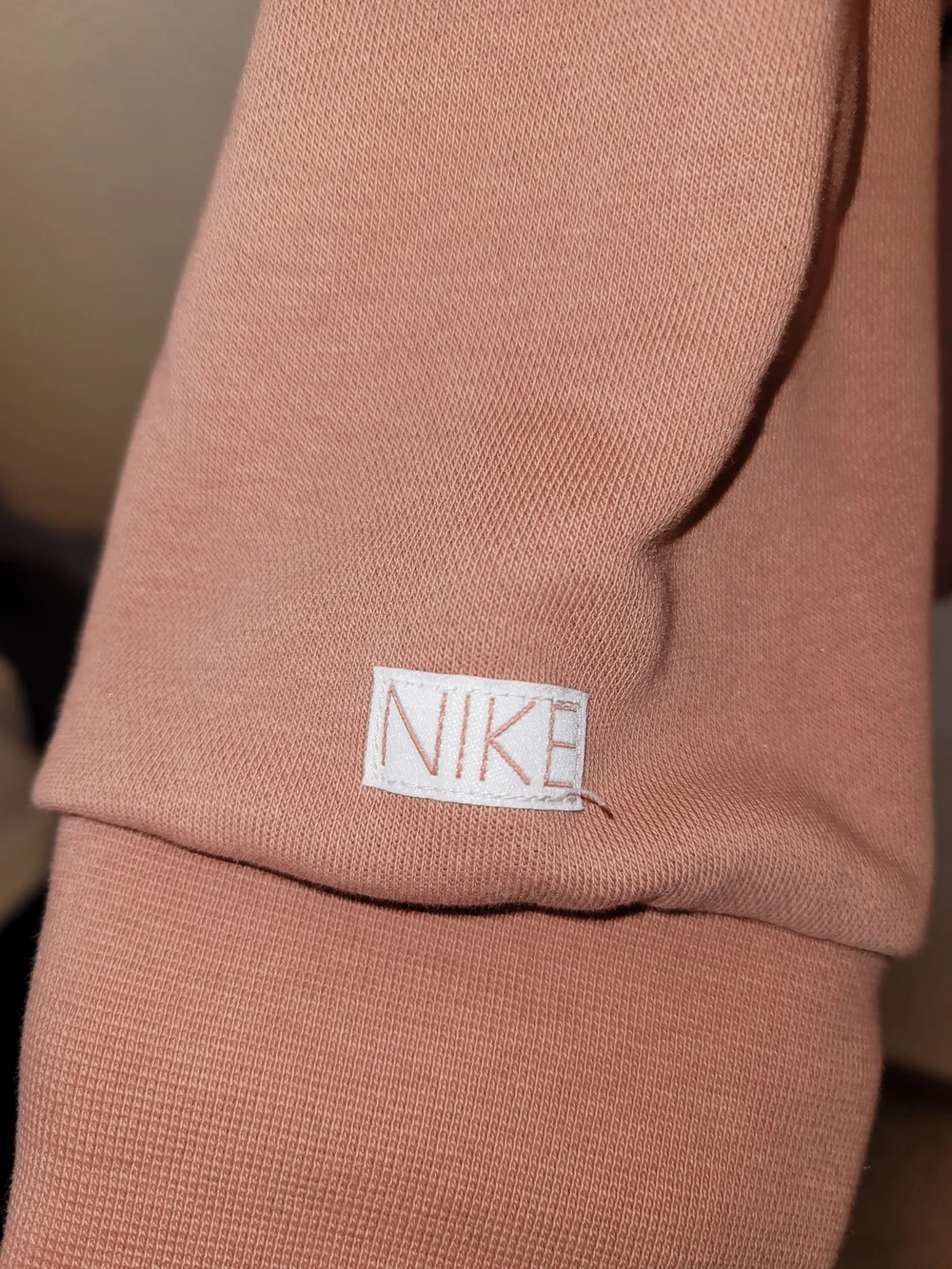Nike Women's Blush Orange Pearl Femme French Terry Cardigan Size XL